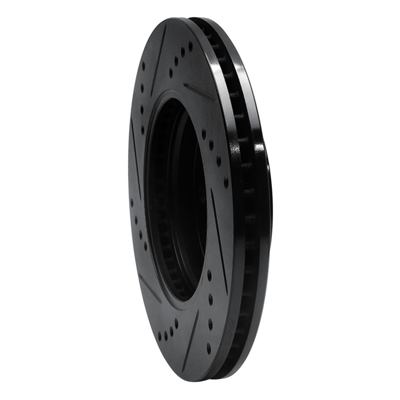 Chevrolet Cobalt Brake Rotor (1) - Front Right - R1 Concepts - Drilled & Slotted - Black - `03-`10